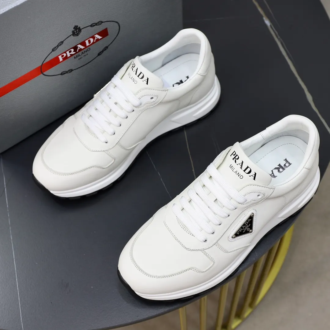 Men's shoes 💰600💰🙅‍♂️🙅‍♂️🙅‍♂️ [PRADA] Prada - High-end quality original order - Upper: Nappa calfskin, tumbled calfskin spliced stretch cloth surface, tongue high frequency brand logo - Lining: water-dyed cowhide - Outsole: ultra-light TPU foam rubber; two-color molded outsole -Ultra-high quality control and fine workmanship: outstanding (high-end, extravagance, grade) -Size: 38-44 (45 can be customized)